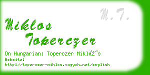 miklos toperczer business card